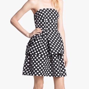 Kate Spade New York Strapless Cupcake Tiered Apple Print Dress